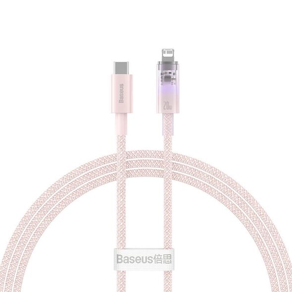 Baseus Fast Charging cable Baseus USB-C to Lightning  Explorer Series 1m, 20W (pink) 048746  CATS010204 έως και 12 άτοκες δόσεις 6932172629076