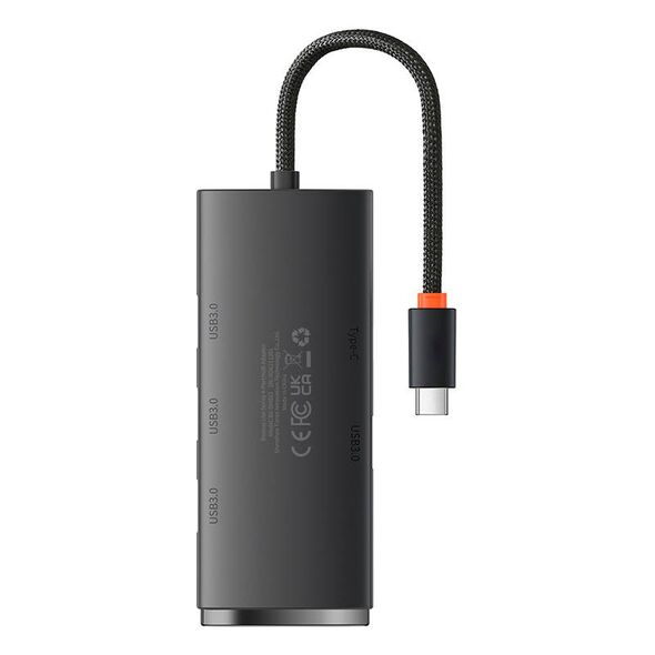 Baseus HUB  Adapter 4-Port USB-C Baseus OS-Lite 25cm (Black) 051882  WKQX080101 έως και 12 άτοκες δόσεις 6932172628352