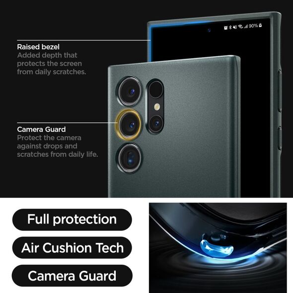 Spigen Husa pentru Samsung Galaxy S24 Ultra - Spigen Thin Fit - Abyss Green 8809971221672 έως 12 άτοκες Δόσεις