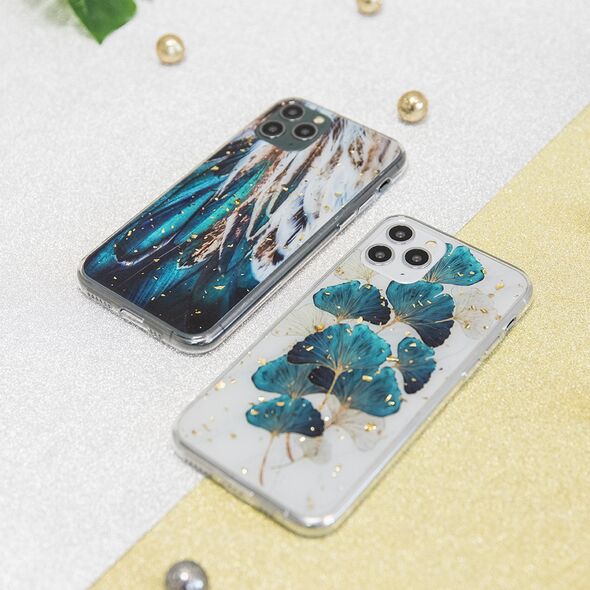 Gold Glam case for Samsung Galaxy S23 feathers