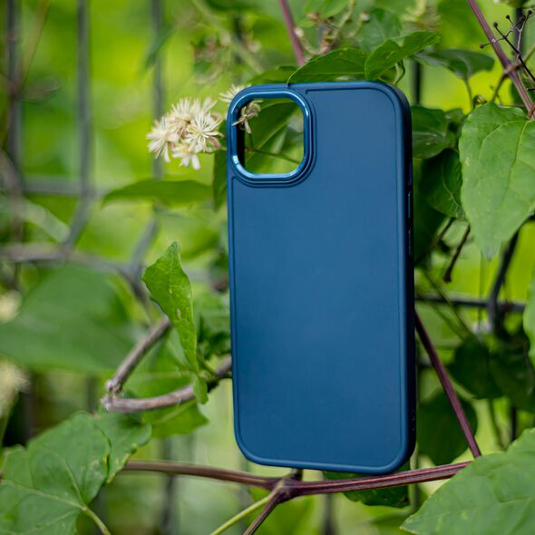 Satin case for iPhone XR dark blue