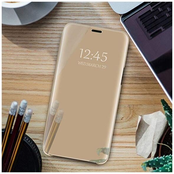 Smart Clear View Case for Samsung Galaxy S7 Edge G935 gold