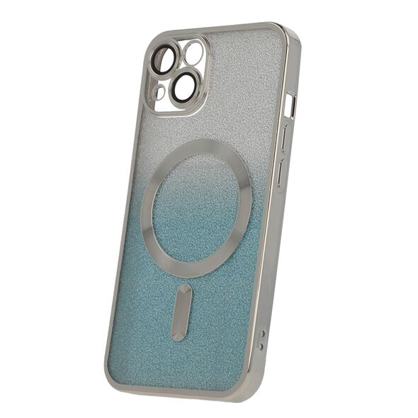 Glitter Chrome Mag case for iPhone 15 Plus 6,7&quot; silver gradient