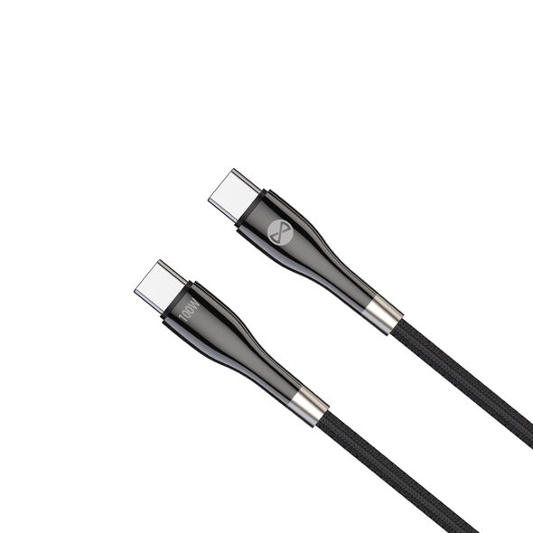 Forever Sleek cable USB-C - USB-C 1,0 m 100W black