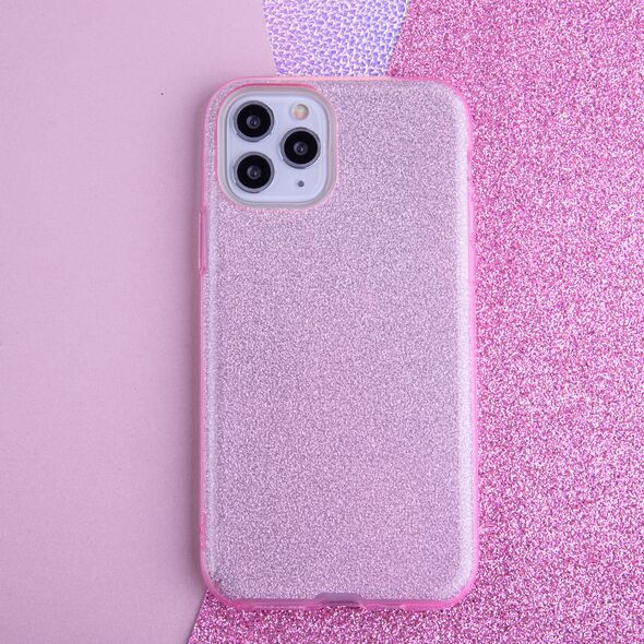 Glitter 3in1 case for iPhone 14 Pro 6,1 pink