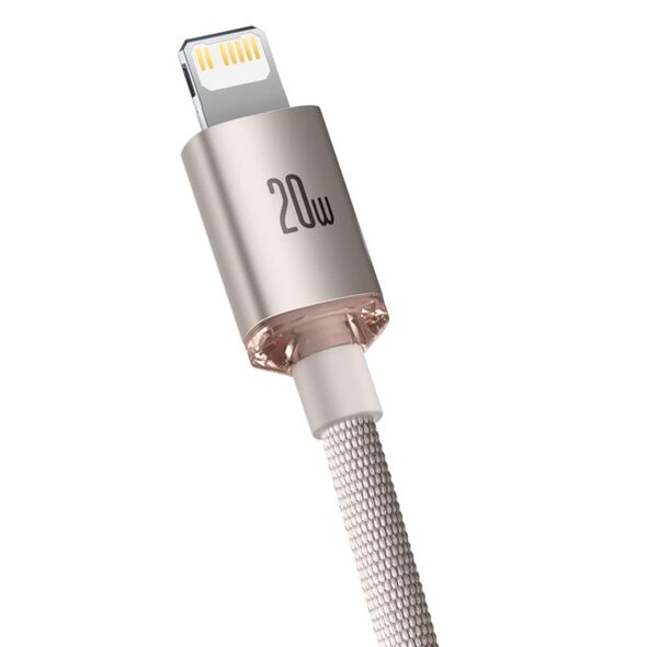 Baseus cable Crystal Shine USB-C - Lightning 1,2 m 20W pink