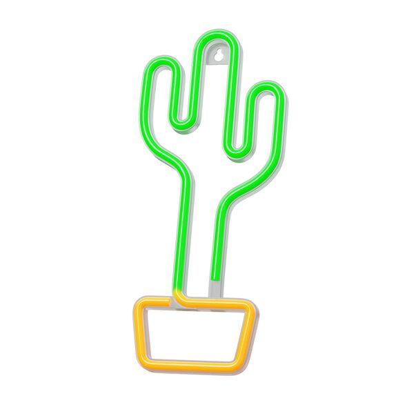 Neon LED Light CACTUS orange green Bat + USB FLNEO2 Forever Light