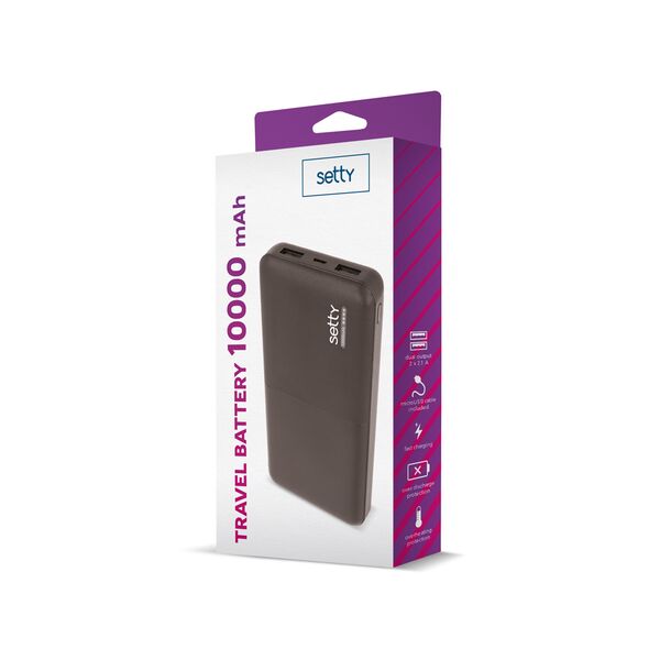 Setty power bank 10000 mAh SPB-10 black