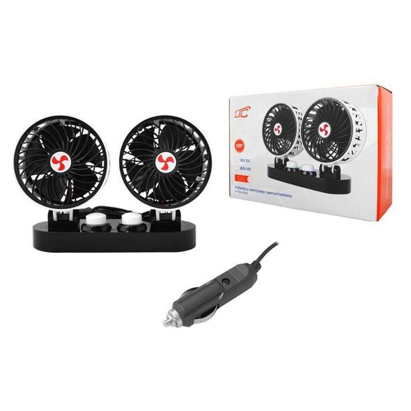 Car double fan 12V 2x5” with regulation