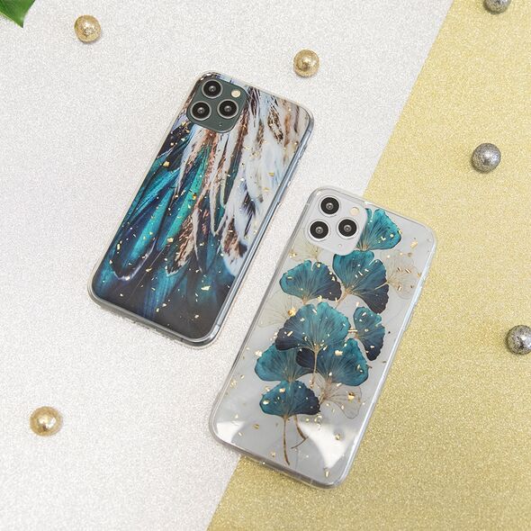 Gold Glam case for Samsung Galaxy A15 4G / A15 5G feathers