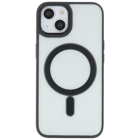 Satin Clear Mag case for iPhone 15 6,1&quot; black