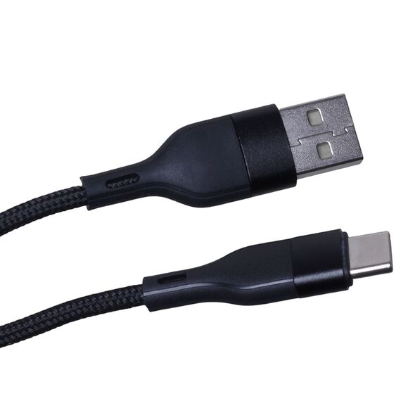 Maxlife MXUC-07 cable USB - USB-C 1,0 m 3A black nylon