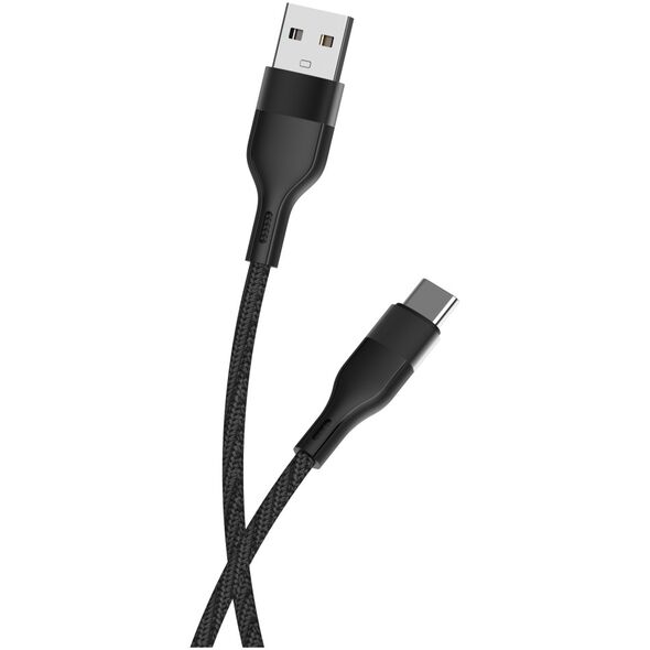 Maxlife MXUC-07 cable USB - USB-C 1,0 m 3A black nylon