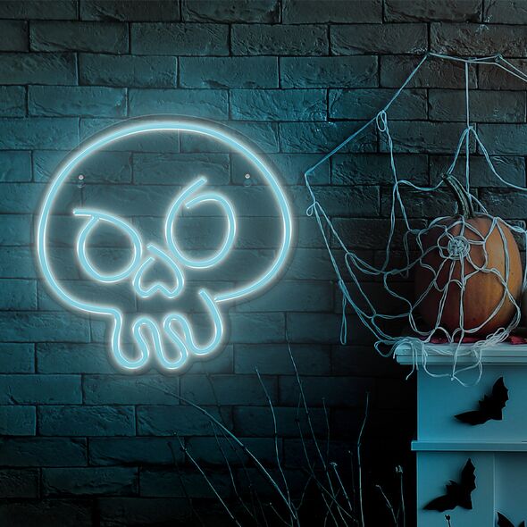 Neon PLEXI LED GRAFFITI SKULL turquoise FPNE15 Forever Light