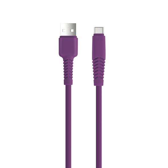 Setty cable USB - USB-C 1,5 m 2,1A KSA-C-1.5219 purple