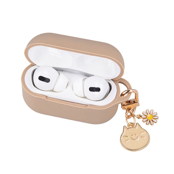 Case for Airpods Pro carmel with pendant