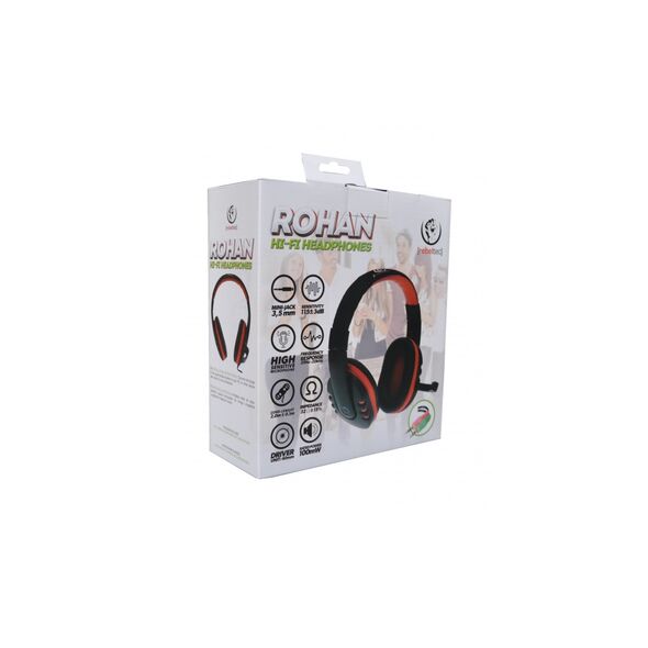 Rebeltec headphones ROHAN with microphone, 2 x jack 3,5mm 5902539600957