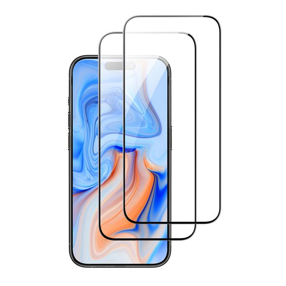 ESR Folie pentru iPhone 15 Plus (set 2) - ESR Tempered Glass - Black 4894240174289 έως 12 άτοκες Δόσεις