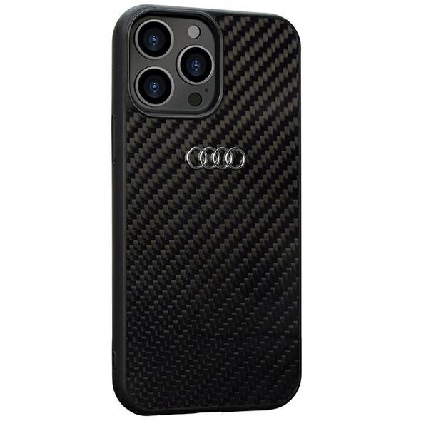 Audi case for iPhone 13 Pro Max 6,7&quot; AU-TPUPCIP13PM-R8/D2-BK  black hardcase Carbon Fiber 6955250226264