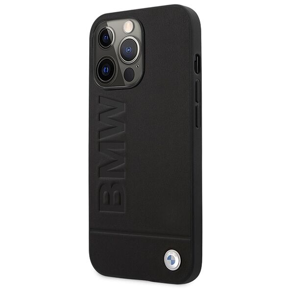 BMW case for iPhone 14 Pro 6,1&quot; BMHMP14LSLLBK black hard case Signature Logo Imprint MagSafe 3666339072209
