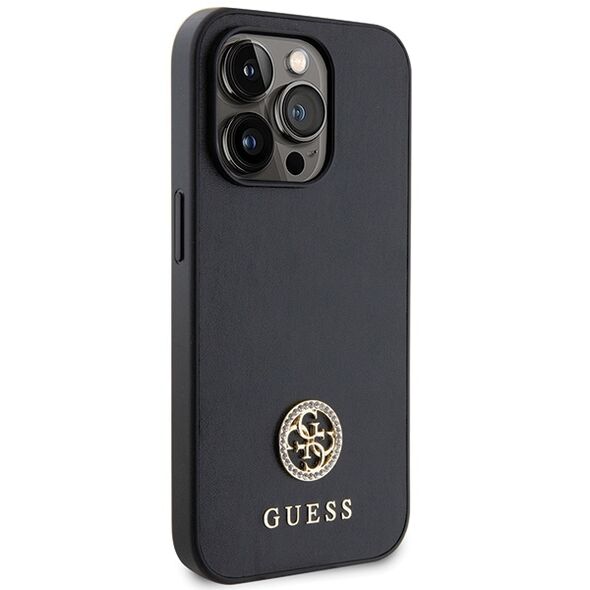 Guess case for iPhone 13 Pro 6,1&quot; GUHCP13LPS4DGPK black HC PU 4G Metal Logo Strass 3666339150662