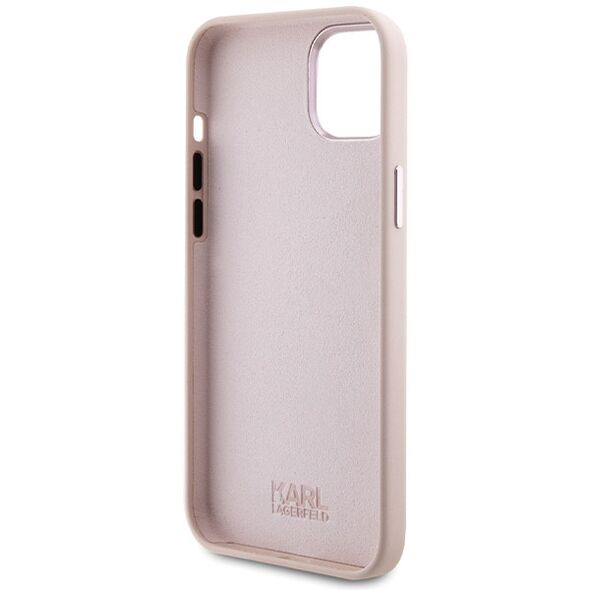 Karl Lagerfeld case for iPhone 15 Plus 6,7&quot; KLHCP15MSMHCNPP pink HC SILICONE C METAL PIN 3666339166243