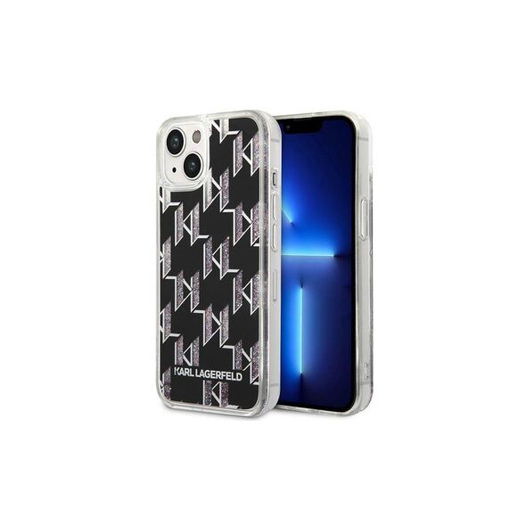 Karl Lagerfeld case for iPhone 14 Pro 6,1&quot; KLHCP14LLMNMS silver HC Liquid Glitter Monogram 3666339076290