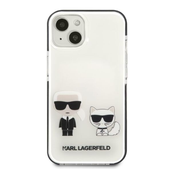 Karl Lagerfeld case for iPhone 13 Mini KLHCP13STPEKCW black hard case Iconic Karl & Choupette 3666339048600