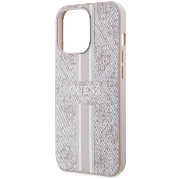 Guess case for iPhone 13 Pro Max 6,7&quot; GUHMP13XP4RPSP pink harcase Magsafe 4G Printed Stripes 3666339119867