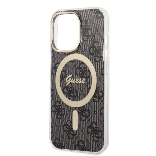 Guess set case + charger for iPhone 13 Pro Max 6,7&quot; GUBPP13XH4EACSK black hard case 4G Print MagSafe 3666339102807