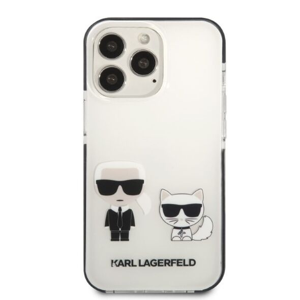 Karl Lagerfeld case for iPhone 13 Pro KLHCP13LTPEKCW black hard case Iconic Karl & Choupette 3666339048624