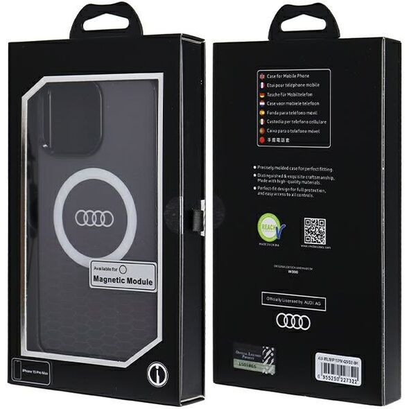 Audi case for iPhone 15 Pro Max 6,7&quot; black IML Big Logo MagSafe Case 6955250227322
