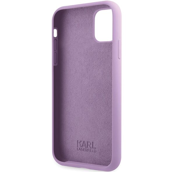 Karl Lagerfeld case for iPhone 11 / Xr KLHCN61SKSVGU purple hardcase Silicone Signature 3666339130602