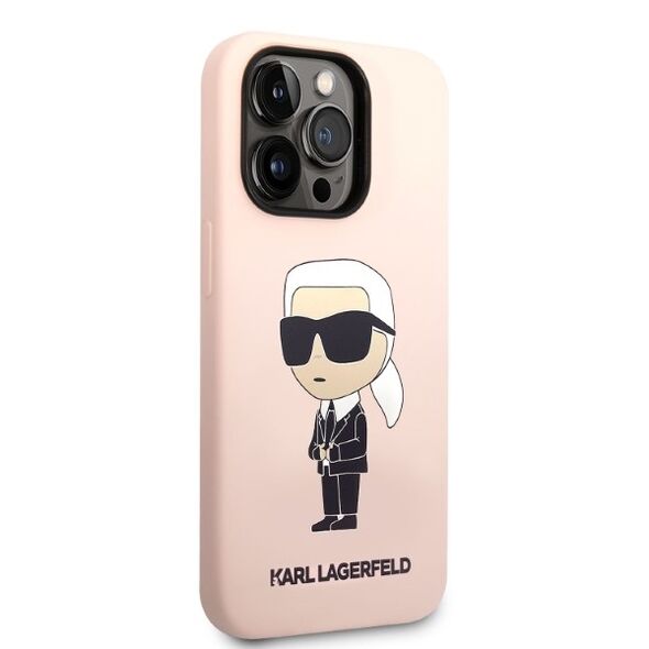 Karl Lagerfeld case for iPhone 14 Pro Max 6,7&quot; KLHMP14XSNIKBCP pink hardcase Silicone Ikonik Magsafe 3666339087678