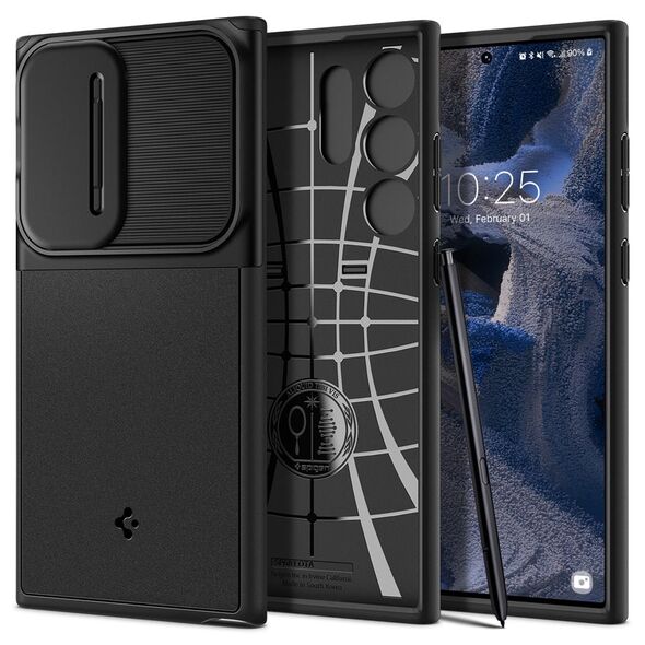 Spigen case Optik Armor for Samsung Galaxy S23 Ultra black 8809896740463