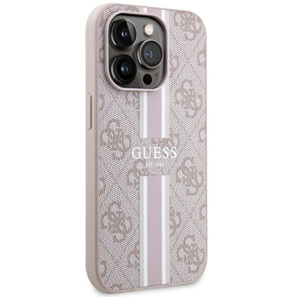 Guess case for iPhone 14 Pro Max 6,7&quot; GUHMP14XP4RPSP pink harcase Magsafe 4G Printed Stripes 3666339119904