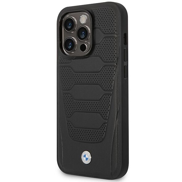 BMW case for iPhone 14 Pro Max 6,7&quot; BMHMP14X22RPSK black hard case Leather Seats Pattern MagSafe 3666339089177