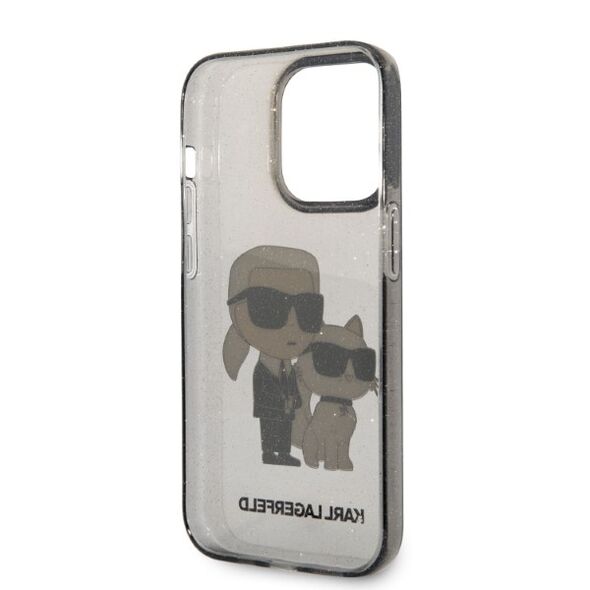 Karl Lagerfeld case for iPhone 14 Pro Max 6,7&quot; KLHCP14XHNKCTGK black hardcase Gliter Karl&Choupette 3666339087234