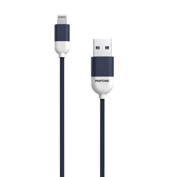 PANTONE MFi cable USB - Lightning 1,5m 2,4A PT-LCS001-5 Navy 2380C 4713213361092