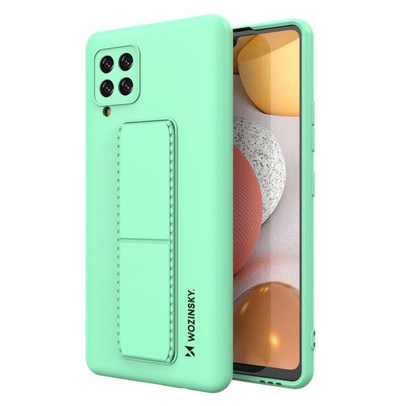 Wozinsky Kickstand Case Silicone Stand Cover for Samsung Galaxy A42 5G Mint