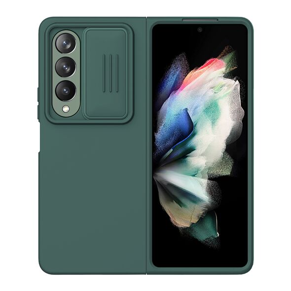 Nillkin CamShield Silky Silicone Case for Samsung Galaxy Z Fold 4 Silicone Cover with Camera Protector Green