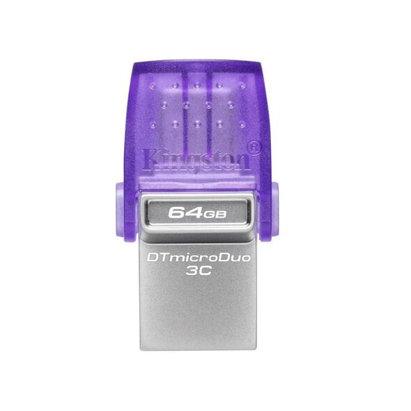 Kingston DataTraveler MicroDuo 3C 64GB USB 3.1 Stick Purple (DTDUO3CG3/64GB) (KINDTDUO3CG3-64GB) έως 12 άτοκες Δόσεις