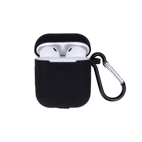 Case for Airpods / Airpods 2 black with hook 5900495825469