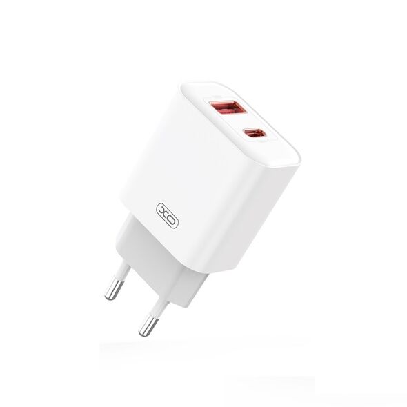 XO wall charger CE12 PD QC 3.0 20W 1x USB 1x USB-C white 6920680844371