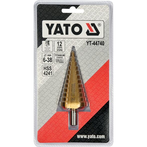 YATO ΤΡΥΠΑΝΙ ΚΩΝΙΚΟ ΤΙΤΑΝΙΟΥ 6-38mm YT-44740 20044740 ΤΕΜΑΧΙΟ εως 12 άτοκες δόσεις