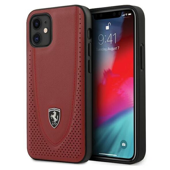 Ferrari FEOGOHCP12SRE iPhone 12 mini 5.4&quot; red/red hardcase Off Track Perforated