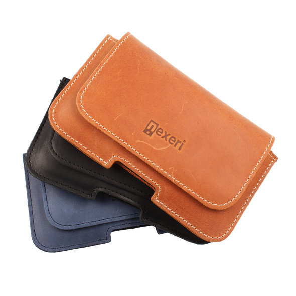 Leather belt holster IPHONE 5/5s black smooth 09055889