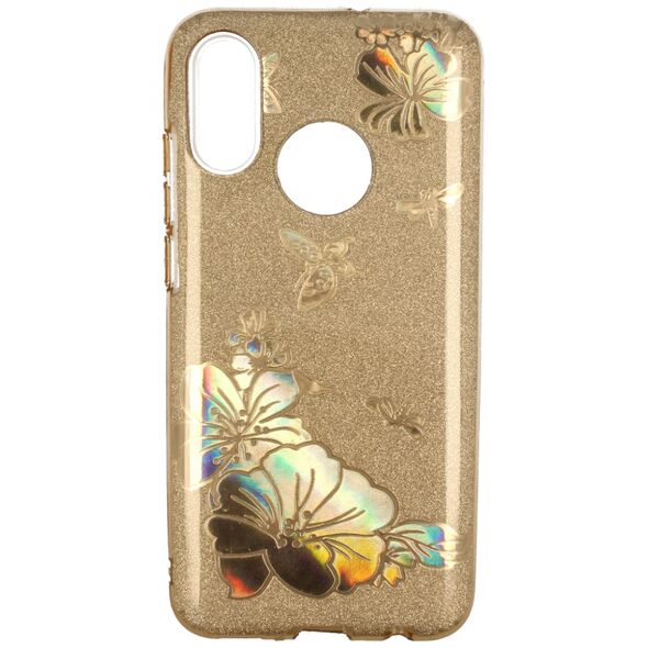 Glitter case LG K8 2018 gold flower 8819100005288