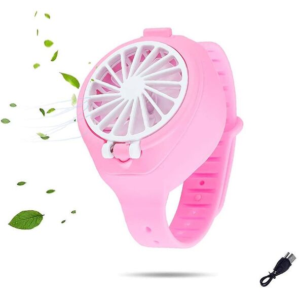 Portable Mini Watch Fan USB for Children pink 5904161101512