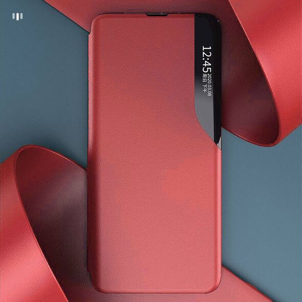 Case IPHONE 12 PRO MAX Flip Leather Smart View red 5904161104049